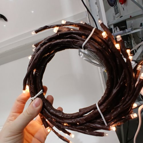 ENCHANTED WILLOW BRANCH VINE LIGHTS DECOR WITH REMOTE - 96 LIGHT - BROWN /WARM WHITE image 2