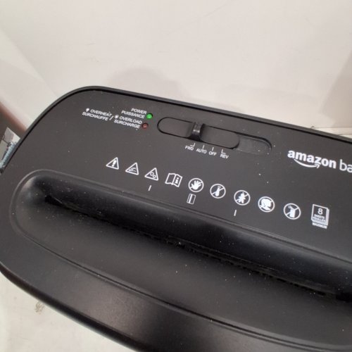 AMAZON BASICS 8-SHEET CROSS-CUT PAPER SHREDDER - BLACK (MODEL: C276-A US) image 2