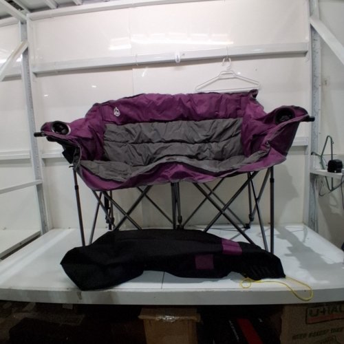 NORTHROAD FOLDING LOVESEAT CAMPING CHAIR - 600LBS MAX - PURPLE (MODEL: JR-105-PURPLE ) image 3