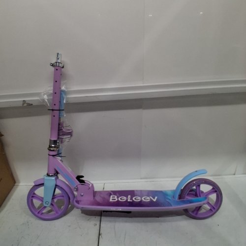 KIDS BELEEV V8 FOLDABLE LED LIGHT UP SCOOTER - PURPLE (MODEL: BE085) image 4
