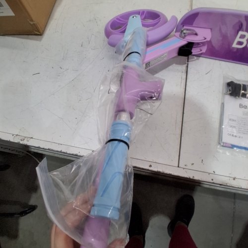 KIDS BELEEV V8 FOLDABLE LED LIGHT UP SCOOTER - PURPLE (MODEL: BE085) image 5
