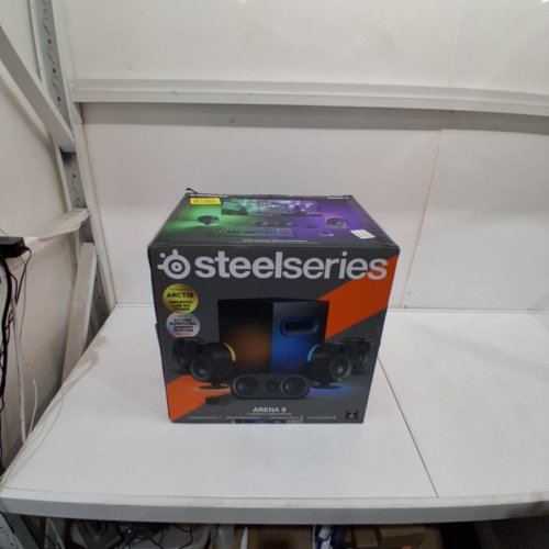 STEELSERIES ARENA 9 ILLUMINATED 5.1 GAMING SPEAKERS WITH 5.1 USB SURROUND SOUND, WIRELESS REAR SPEAKERS, 2-WAY SPEAKER DESIGN, SUBWOOFER, REACTIVE RGB LIGHTING (MODEL: 61547) image 2
