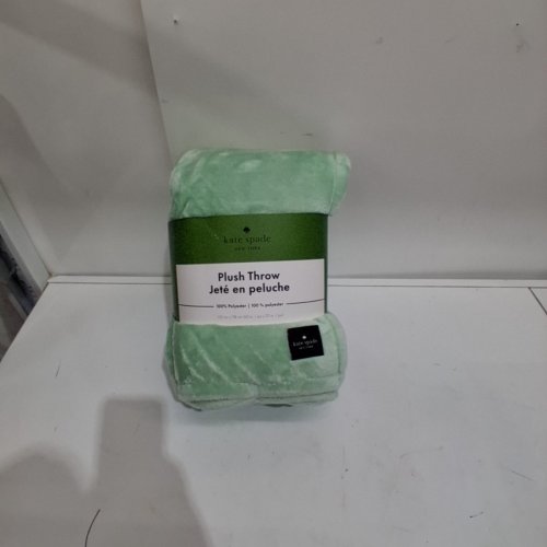 KATE SPADE PLUSH THROW BLANKET - 60" X 70" - MINT GREEN (MODEL: 1859162) image 2