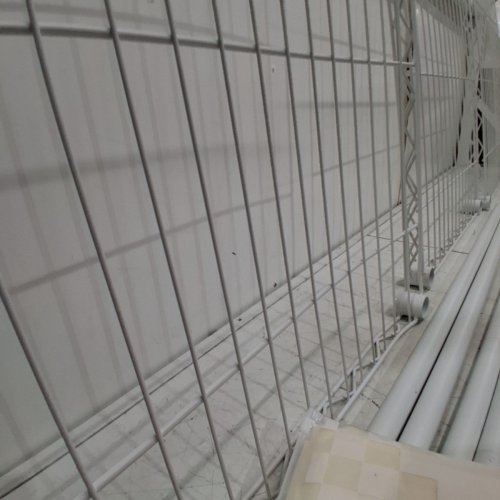 FUTASSI ROLLING CLOTHING RACK WITH COVER - 18.5" X 46" X 80.7" - WHITE/BEIGE (Model: UHK0183 WCW) image 4