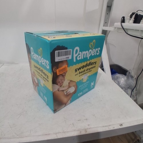 136PK PAMPERS SWADDLERS DIAPERS - NEWBORN SIZE image 2