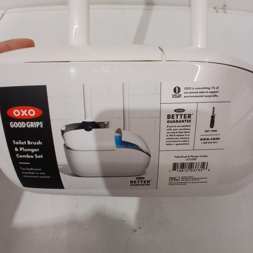 OXO GOOD GRIPS HIDEAWAY TOILET BRUSH AND PLUNGER COMBINATION SET - WHITE image 3