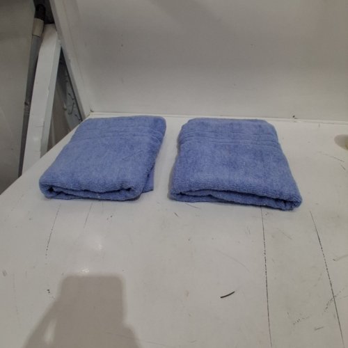 2PC BATH TOWELS - 25.5" X 47.5" - BLUE image 2