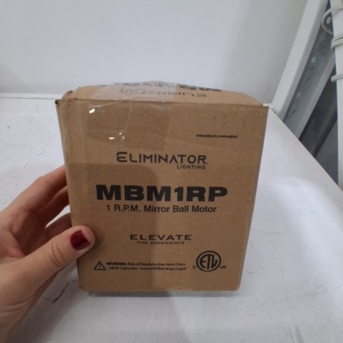 ELIMINATOR LIGHTING DISCO MIRROR BALL MOTOR - 1RPM - SUPPORTS UP TO 16" MIRROR BALLS - BLACK (MODEL: MBM1RP) image 3