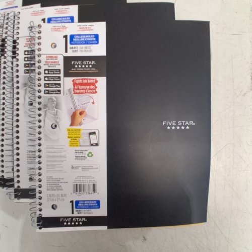 6 FIVE STAR 1-SUBJECT SPIRAL WIREBOUND COLLEGE RULE NOTEBOOK + STUDY APP - 200 PAGES - BLACK image 4