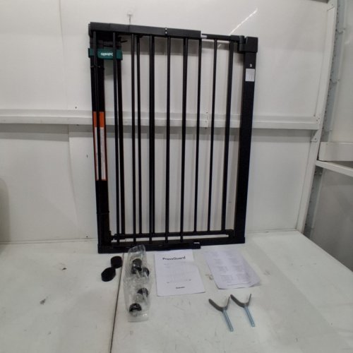 BABELIO AUTO-CLOSE PRESSURE MOUNTED METAL BABY GATE WITH Y SPINDLE RODS - 30" X 26"- 40" - BLACK (MODEL: CB-M-101) image 2