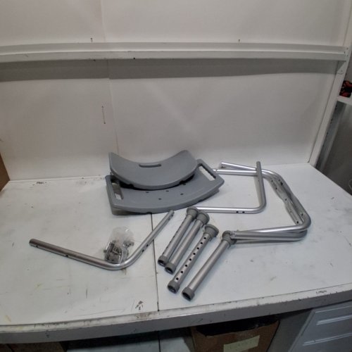 MEDLINE GUARDIAN DELUXE ALUMINUM BATH CHAIR - 400LB CAP - GREY (MODEL: G2-101KRX1) image 2