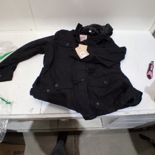 MENS LEVI'S WASHED COTTON TWO POCKET MILITARY JACKET - BLACK - 1XL (STYLE: 54163) image 2