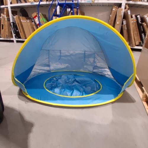 BABY EASY FOLD UP ＆ POP UP BEACH TENT WITH POOL - BLUE/YELLOW image 2
