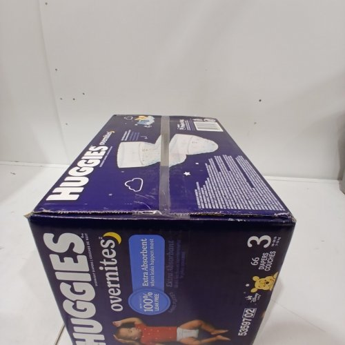 66PK HUGGIES OVERNITES NIGHT TIME DISPOSABLE DIAPERS - SIZE 3 image 3