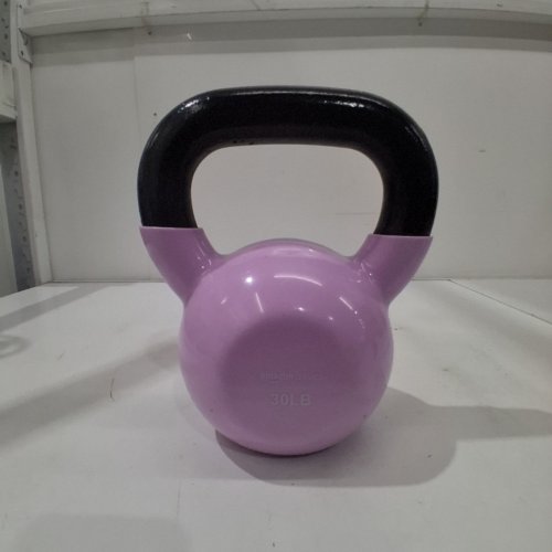 AMAZON BASICS VINYL KETTLEBELL WEIGHT - 30LBS - LIGHT PURPLE image 2