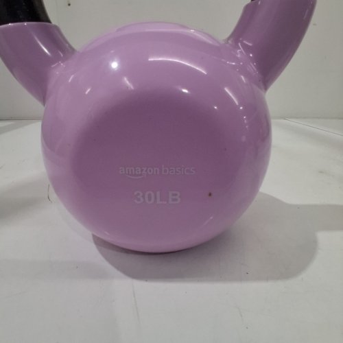AMAZON BASICS VINYL KETTLEBELL WEIGHT - 30LBS - LIGHT PURPLE image 3