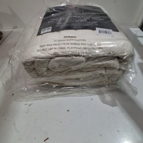 3PC TRIBECA LIVING FLORENCE SUPER SOFT VELVET QUILT WITH 2 SHAMS SET - OVERSIZED QUEEN - IVORY image 4