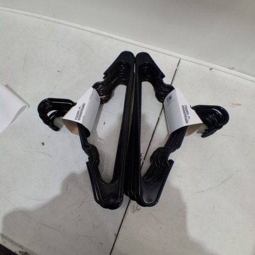 36PK ROOM ESSENTIALS PLASTIC HANGERS - ADULT - BLACK image 2