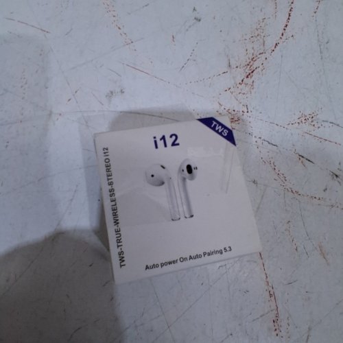 TWS TRUE WIRELESS BLUETOOTH AUTO PAIRING EARBUDS - WHITE (MODEL: I12) image 3