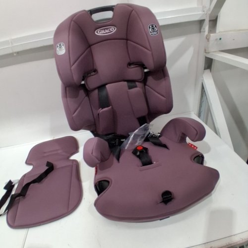 GRACO TRANZITIONS 3-IN-1 LIGHTWEIGHT ADJUSTABLE HEIGHT HARNESS BOOSTER CAR SEAT WITH CUP HOLDERS - 100LB MAX WEIGHT - ELOISE PURPLE (MODEL: 2217080) image 3