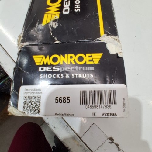 MONROE OESPECTRUM REAR SUSPENSION SHOCK ABSORBER FOR TOYOTA PRIUS 2010 - 2015 (MODEL: 5685) image 4