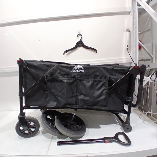 MAIZOA COLLAPSIBLE WAGON WITH CANOPY, ADJUSTABLE PUSH/PULL HANDLE, AND ONE-STEP LOCKING DESIGN - BLACK image 4