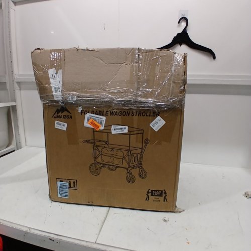 MAIZOA COLLAPSIBLE WAGON WITH CANOPY, ADJUSTABLE PUSH/PULL HANDLE, AND ONE-STEP LOCKING DESIGN - BLACK image 5
