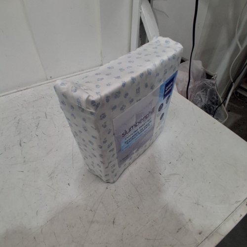 6PC SLUMBER CHILL COOLING BED SHEET SET - QUEEN- WHITE/BLUE FLORAL (MODEL: 1796335) image 5