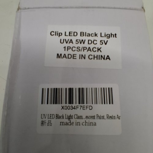 USB POWERED UV LED BLACK LIGHT WITH DESK CLAMP AND GOOSENECK - 5W - 395NM - BLACK image 3