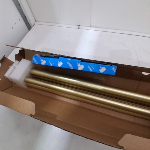 UMBRA CAPPA ADJUSTABLE DOUBLE CURTAIN ROD, GOLD 66" - 120" image 3