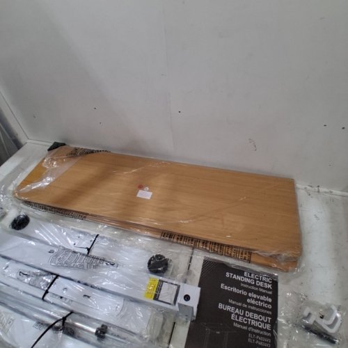 YAPAMAR ADJUSTABLE ELECTRIC STANDING DESK - 40" X 23.6" - OAK (MODEL: ELT-P4024V3-OAK-CA1) image 4