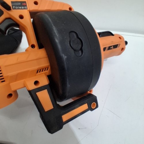 CORDLESS ELECTRIC DRAIN AUGER, AUTO FEED PLUMBING SNAKE - 3/4" - 2" PIPE - ORANGE (model: dl21vys) image 4