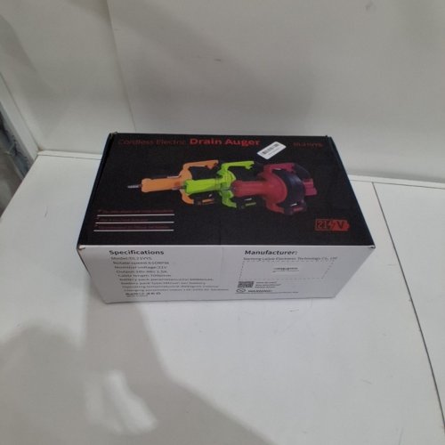 CORDLESS ELECTRIC DRAIN AUGER, AUTO FEED PLUMBING SNAKE - 3/4" - 2" PIPE - ORANGE (model: dl21vys) image 7
