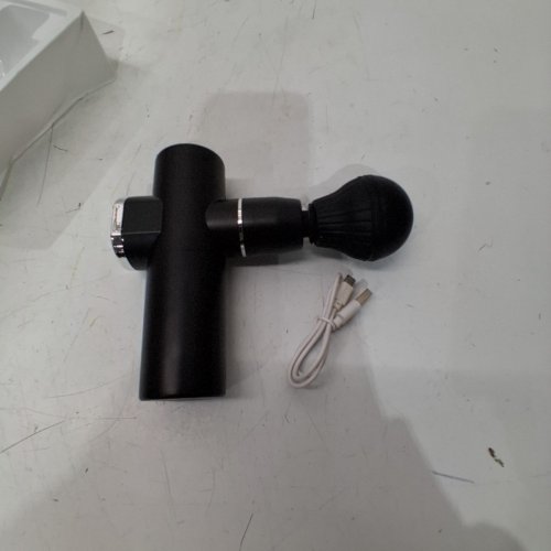 MINI FACIAL PERCUSSIVE MASSAGE GUN - 4-SPEEDS - BLACK/SILVER image 3