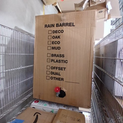 RTS HOME ACCENTS 50 GALLON ECO FLAT BACK RAIN BARREL - BLACK image 6