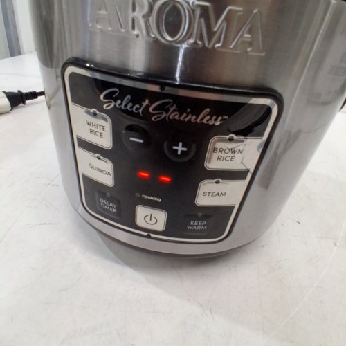AROMA RICE & GRAIN 8 CUP MULTICOOKER - 120 V- STAINLESS STEEL / BLACK (MODEL: ARC-914SBD) image 2