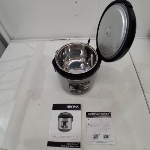 AROMA RICE & GRAIN 8 CUP MULTICOOKER - 120 V- STAINLESS STEEL / BLACK (MODEL: ARC-914SBD) image 4