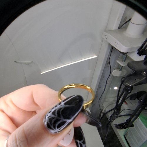 ADULTS NOKMIT FINE JEWELRY WEDDING BAND RING - SIZE 8/ 2 MM - 1/20 14 K GOLD (ITEM: X003F0010F) image 3
