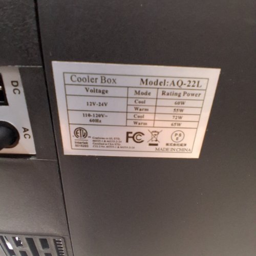 PORTABLE COMPACT HEATING AND COOLER BOX - 22L - 220V - BLACK (MODEL: AQ-22L) image 3