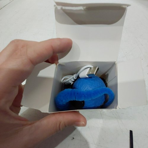 INTERACTIVE RECHARGEABLE SMART MOTION CAT TOY BALL - BLUE image 2