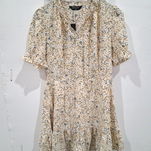 WOMEN'S ALLEGRA K FLORAL PRINT DRESS - MEDIUM - YELLOW/BLUE image 2