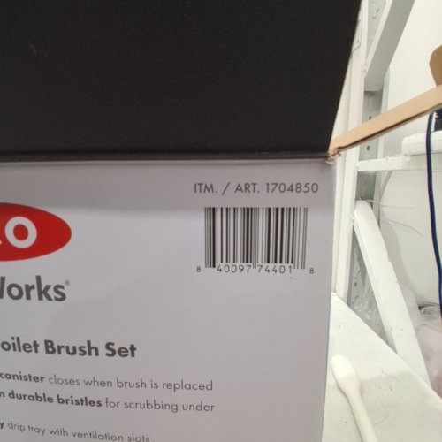 2PK OXO SOFTWORKS TOILET BRUSH SET - WHITE AND BLUE (ITEM: 1704850) image 3