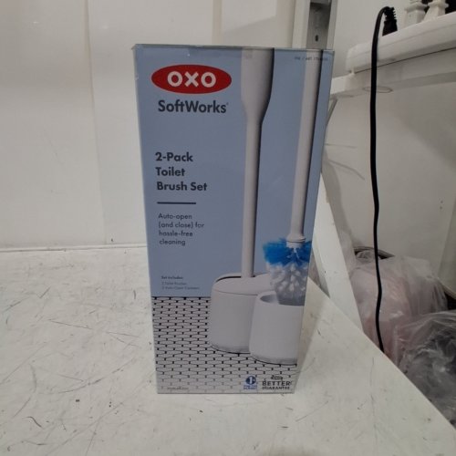 2PK OXO SOFTWORKS TOILET BRUSH SET - WHITE AND BLUE (ITEM: 1704850) image 6