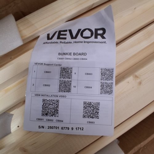 BUNKIE BOARD MATTRESS SSUPPORT - FULL - NATURAL/GREY image 2