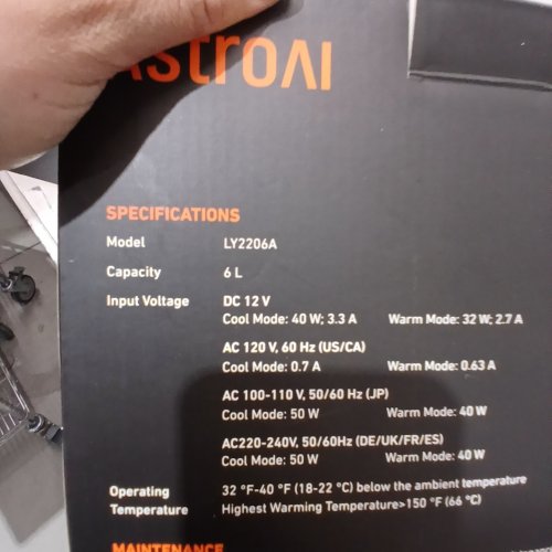ASTROAI MINI FRIDGE - 6 L - BLACK (MODEL: LY2206A) image 3