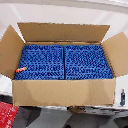 50PK VEVOR MODULAR INTERLOCKING DRAINAGE MATS - 12" - BLUE image 2