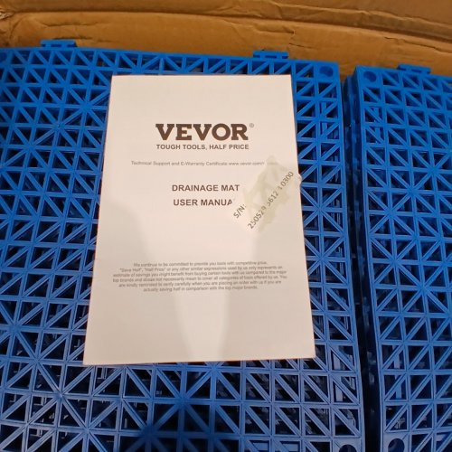 50PK VEVOR MODULAR INTERLOCKING DRAINAGE MATS - 12" - BLUE image 3