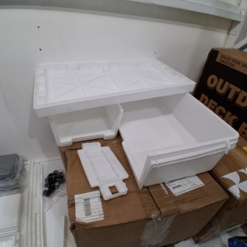 3-LAYER TORAGE PLASTIC DRAWER STORAGE CABINET - WHITE/GREY image 4