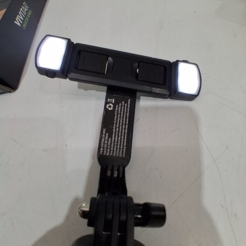 VIVITAR SELFIE STICK TRIPOD WITH QUAD LED LIGHTS - BLACK (MODEL: VIVTR2L36-NOC) image 2