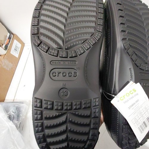 MEN'S CROCS BAYA LINED CLOG - 13 - BLACK (STYLE: 205969-060) image 3